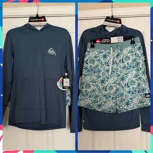 Quiksilver Blue 2 piece Surf Set